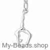 My-Beads 925 Sterling Silver sports pendant gymnast. 
Silver pendant of a gymnast performing a handstand or bridge during a gymnastics competition. 2-D pendant.
Beautiful gift for a birthday or Christmas.