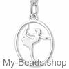 My-Beads 444 zilveren kunstschaats hanger 19mm