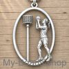 Zilveren hanger korfbal.
Silber Anhänger Korfball.
Sterling silver pendant Korfball.
Ciondolo in argento Korfball.