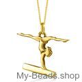 My-Beads Sterling Silver gift, pendant "Gymnast Balance Beam" Gold Plated

Size: 17 mm
Material: Gold Plated 925 Sterling Silver
Including a gift box
V.A.T. included
Perfect sport jewelry gift for a gymnast.
Artistic gymnastics / AG.

If you have a gymnast on your Christmas list, My-Beads gifts are the way to go! Whether you are looking 
for gymnast gifts for Christmas or gymnast gifts for girls or guys on their birthdays.
This sport jewelry article can be ordered in combination with a Gold Plated Sterling Silver Beveled Curb Chain/Necklace.
Silver beveled curb chain with lobster clasp. Made in Germany high quality.