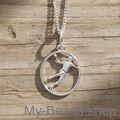 Zilveren handbalhanger met collier