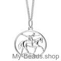 Silver pendant of a vaulter, equestrian vaulting on a vaulting horse. Acrobatic gymnastics exercises during a competition.
Beautiful gift for a birthday or Christmas.