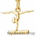 Ciondolo Ginnastica Artistica Trave MB530 in oro 14 carati
