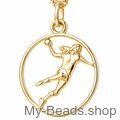 Ciondolo pallamano placcato oro My-Beads 336