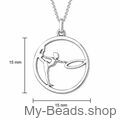 My-Beads hanger zilver Ritmische gymnastiek - hoepel.
Cadeau verjaardag kerstmis gymnaste.