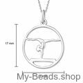 My-Beads ciondolo in argento sterling 925 a tema ginnastica artistica - 443 - La Trave