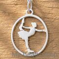 Ciondolo con pattinatrice sul ghiaccio MB444 in argento Sterling 925