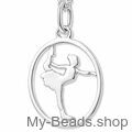 Ciondolo Pattinaggio Artistico MB444 in argento 925 da 18 mm