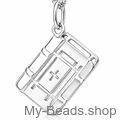 Silver pendant of a trampoline during a gymnastics competition.
Beautiful gift for a birthday or Christmas.