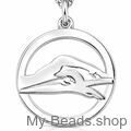 My-Beads - 480 - Nuoto a crawl - Stile libero. Ciondolo in argento sterling 925. Collana/Pendente.