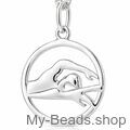 My-Beads - 481 - Nuoto a crawl - Stile libero. Ciondolo in argento sterling 925. Collana/Pendente.