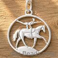 Silver pendant of a vaulter, equestrian vaulting on a vaulting horse. Acrobatic gymnastics exercises during a competition.
Beautiful gift for a birthday or Christmas.