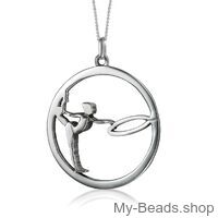 My-Beads Sterling Silver gift, pendant "Gymnast with Hoop/Circle". 
The perfect birthday gift for a gymnast.

Size: 15 mm
Material: 925 Sterling Silver
Including a gift box
V.A.T. included

Rhythmic Gymnastics
#MyBeadsSport #Gymnastics #RhythmicGymnastics #RG #Gymnast