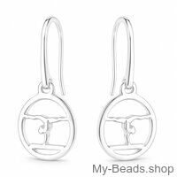 Orecchini ginnastica trave spaccata verticale argento 925 My-Beads 743