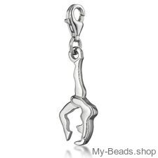 My-Beads Charm 616 Handstand 2-D Cadeau tip voor: Turnster, turner, trainster, trainer, wedstrijd gewonnen, kampioenschap. #Gymnastiek, #MyBeadsSport, #Turnen