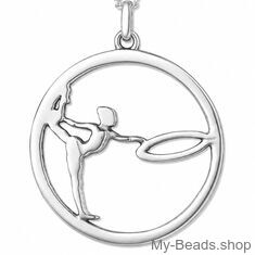 My-Beads hanger zilver Ritmische gymnastiek - hoepel.
Cadeau verjaardag kerstmis gymnaste.