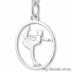 My-Beads 444 zilveren kunstschaats hanger 19mm