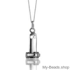 My-Beads Sterling Silver Gymnastic pendant 421 "Grip". Perfect sport jewelry gift for a gymnast. Sterling Silver pendant, "Grip". Surprise your trainer or coach.