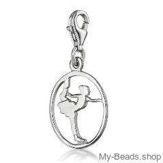 My-Beads Silver Charm 618 "Figure Skating"
Size: 15 mm
Material: 925 Sterling Silver
My-Beads Sterling Silver Charm with Lobster Clasp.
Perfect sport jewelry gift for a gymnast. 
Jewelry gift box included.
This sport jewelry article can be ordered in combination with a Sterling Silver Bracelet. 
Sterling Silver Bracelet with lobster clasp. Made in Germany high quality. 
#MyBeadsSport #FigureSkating