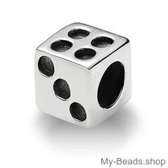 My-Beads charm Dice Sterling Silver

This silver charm fits all common charm bracelets.
Material: Sterling Silver 925.
Includes gift packaging