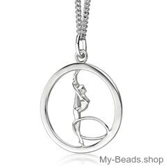 My-Beads Sterling Silver pendant "Rhythmic Gymnastics Hoop". 
Perfect sport jewelry gift for a gymnast. 

Size: 22 mm
Material: 925 Sterling Silver
Including a gift box
V.A.T. included

#MyBeadsSport #Rhythmic Gymnastics #RG #Hoop #Floor

Birthday / Christmas