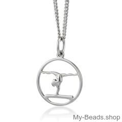 My-Beads Silber Sport Anhänger Turnen 443 "Schwebebalken"
Größe: 17 mm
Material: 925er Sterling Silber.
Artikel kommt mit Geschenkverpackung.
Preise inkl. MwSt.

Sportschmuck Anhänger auch erhältlich mit passende Panzer Silberkette.
Silberne Panzerkette mit Karabinerverschluss. Deutsche Produktion Top Qualität.

Silber Sportschmuck Anhänger, "Schwebebalken". Silber Sportmotiven Turnen / Gymnastik.
Der Schwebebalken ist ein Sportgerät der Frauen im Gerätturnen, auch für den Mehrkampf.
Sportart: Gerätturnen / Kunstturnen.

Typische Turnübungen auf dem Schwebebalken sind Sprünge, Halteteile, Überschläge vorwärts und rückwärts sowie Drehungen.
Insbesondere Flickflack, Salto vorwärts und rückwärts, Rondat sowie Handstand-Drehungen gehören zum Repertoire moderner Übungen am Schwebebalken.

Tolle geschenkidee für Gymnastik,  Turnerin,  Trainerinnen oder Trainer. 
Fan Shop / Merchandise für Gymnastik Begeisterte.
Alle Fanshop-Artikel im Online-Shop kaufen.

#MyBeadsSport #Gerätturnen #Gymnastik
Geschenkidee: Weihnachten, Geburtstag, Wettkämpfe & Wettbewerbe.