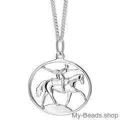 Zilveren hanger voltige te paard als kerstcadeau
