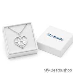 MB484 sterling silver artistic swimming pendant in My-Beads gift box