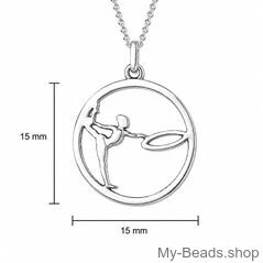 My-Beads hanger zilver Ritmische gymnastiek - hoepel.
Cadeau verjaardag kerstmis gymnaste.