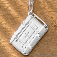 Silver pendant of a trampoline during a gymnastics competition.
Beautiful gift for a birthday or Christmas.