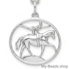 Ciondolo in argento raffigurante un volteggiatore equestre, che esegue un volteggio su un cavallo da volteggio. Esercizi di ginnastica acrobatica durante una competizione.
Un bellissimo regalo per un compleanno o Natale.