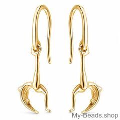 Orecchini ginnastica Ponte 3D placcati oro My-Beads 938