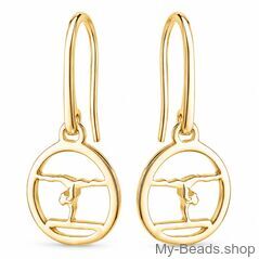 Orecchini ginnastica trave placcati oro My-Beads 943