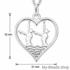 MB484 sterling silver artistic swimming pendant 19 x 21 mm dimensions
