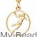 Ciondolo pallamano placcato oro My-Beads 336