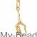 Ciondolo ginnastica artistica ponte 3D placcato oro My-Beads 338