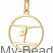 Ciondolo ginnastica trave spaccata verticale placcato oro My-Beads 343