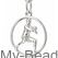 Zilveren badminton hanger MB428 van 925 sterling zilver met vrouwelijke badmintonspeler, racket en shuttle