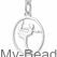 My-Beads 444 zilveren kunstschaats hanger 19mm