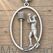 Zilveren hanger korfbal.
Silber Anhänger Korfball.
Sterling silver pendant Korfball.
Ciondolo in argento Korfball.