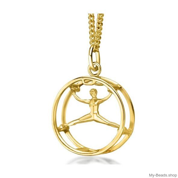My-Beads Sterling Silver gift, pendant "Wheel gymnastics" Gold Plated

Size: 21 mm
Material: Gold Plated 925 Sterling Silver
Including a gift box
V.A.T. included
Perfect sport jewelry gift for a gymnast.

Wheel Gymnastics.

If you have a gymnast on your Christmas list, My-Beads gifts are the way to go! Whether you are looking 
for gymnast gifts for Christmas or gymnast gifts for girls or guys on their birthdays.
This sport jewelry article can be ordered in combination with a Gold Plated Sterling Silver Beveled Curb Chain/Necklace.
Silver beveled curb chain with lobster clasp. Made in Germany high quality.