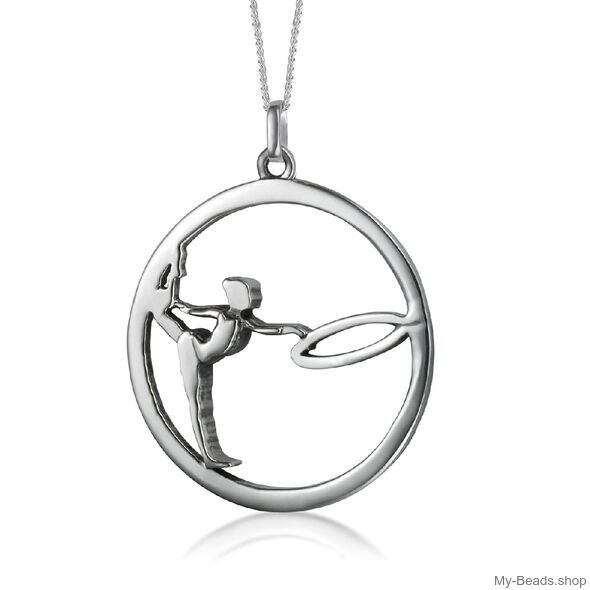My-Beads Sterling Silver gift, pendant "Gymnast with Hoop/Circle". 
The perfect birthday gift for a gymnast.

Size: 15 mm
Material: 925 Sterling Silver
Including a gift box
V.A.T. included

Rhythmic Gymnastics
#MyBeadsSport #Gymnastics #RhythmicGymnastics #RG #Gymnast