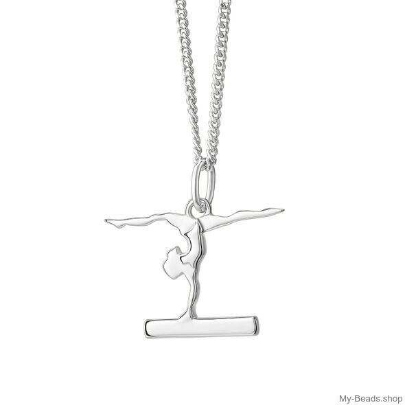 My-Beads sport hanger 430 Spagaat handstand - op balk

Afmeting: 17 mm
Edelmetaal: echt zilver, 925 (1e gehalte), nikkelvrij.
Inclusief geschenkverpakking.
Prijzen zijn incl. B.T.W.

My-Beads sportsieraad zilveren hanger, Spagaat handstand - op balk
Cadeau tip voor een turnster / gymnaste / Turnteam.
Leuk cadeau idee voor een verjaardag, vriendin of wedstrijd.
Artistieke gymnastiek / Toestelturnen.

Dit leuke sportsieraad is ook te bestellen met collier/ketting, echt zilver, 925 (1e gehalte), nikkelvrij.
Het zilveren collier is van Duitse kwaliteit en voorzien van een karabijnsluiting.
Collier/ketting 38 CM of 40 CM van € 17,95 voor € 13,= bij aankoop van deze hanger.
Collier/ketting 45 CM van € 18,95 voor € 14,= bij aankoop van deze hanger.
#MyBeadsSport #Gymnastiek #Turnen
Gymnastiek merchandise bestel je online bij My-Beads.shop

Een evenwichtsbalk of kortweg balk is een turntoestel dat bij het damesturnen wordt gebruikt in de discipline toestelturnen. Artistieke gymnastiek.
Bij de balk is het de bedoeling zo moeilijk mogelijke acrobatische technieken uit te voeren zonder het evenwicht te verliezen.
Elementen die worden uitgevoerd op dit toestel zijn spagaat, sisonne en roelfova.
De balk is een Olympische turndiscipline.
Leuk cadeau voor een gymnaste, gymnast, turnster of trainster.