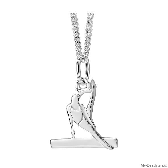 My-Beads zilveren hanger "Voltige"
Afmeting: 15 mm
Edelmetaal: echt zilver, 925 (1e gehalte), nikkelvrij.
Inclusief geschenkverpakking.
Prijzen zijn incl. B.T.W.
​
My-Beads sportsieraad zilveren hanger Voltige.​
Cadeau tip voor een turner of gymnast. Kerstmis / Verjaardag / Sinterklaas / Wedstrijd.