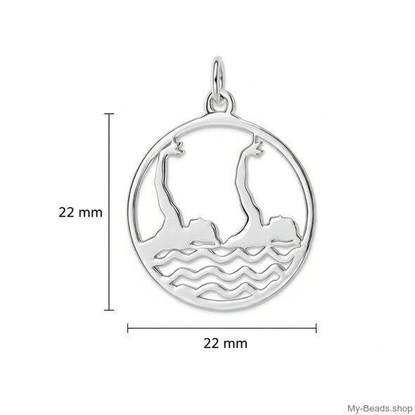 My-Beads 485 Ciondolo in argento Nuoto sincronizzato
Dimensioni: 22 mm
Metallo prezioso: Argento, 925/1000 senza nichel.
Include confezione regalo.
I prezzi includono l'IVA

Regalo di nuoto sincronizzato
per Natale, compleanno, collana sportiva in argento per nuoto sincronizzato.
Regalo: compleanno, Natale, gara

Questo bel gioiello sportivo può essere ordinato anche con una collana/catena, Argento, 925/1000, senza nichel. 
La collana in argento è di qualità tedesca e ha una chiusura a moschettone.

#MyBeadsSport #Nuoto sincronizzato #nuoto artistico #sport acquatico

nuoto sincronizzato nuoto artistico sport acquatico. 
Il miglior regalo per un nuotatore sincronizzato che pratica il nuoto sincronizzato come sport