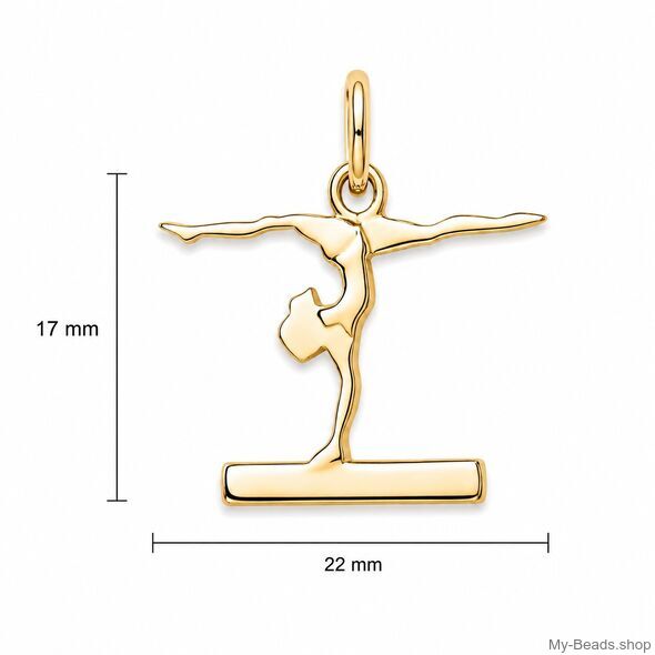 Dimensioni ciondolo ginnastica Trave MB330 da 17 mm