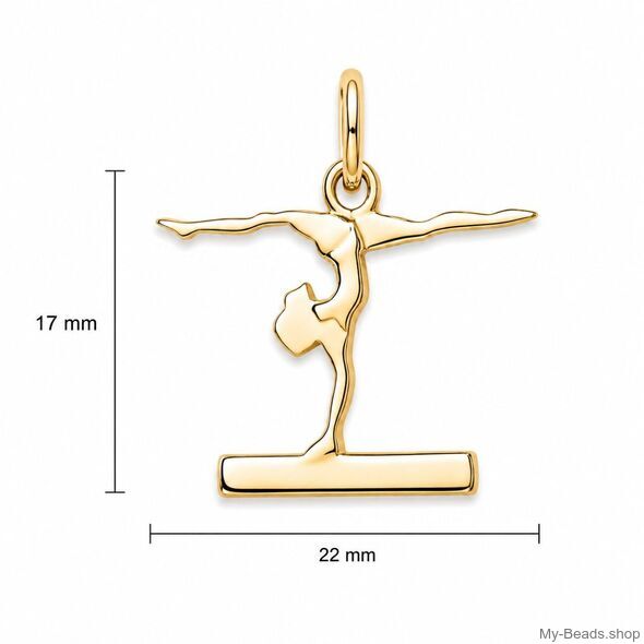 Dimensioni ciondolo Ginnastica Trave MB530 da 17 mm