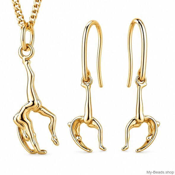 Set ginnastica Ponte 3D MB338 e MB938 in argento 925 placcato oro