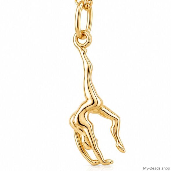 Ciondolo ginnastica artistica ponte 3D placcato oro My-Beads 338