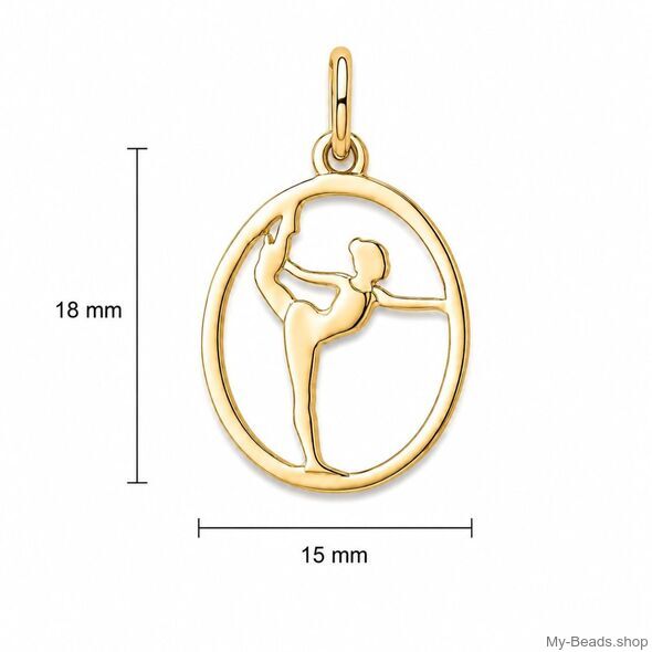 Dimensioni ciondolo ginnastica Corpo Libero MB341 da 18 mm